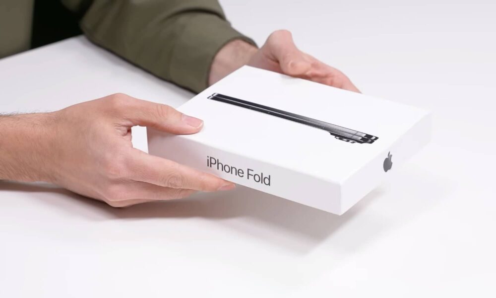 fake iPhone Fold unboxing video April Fools