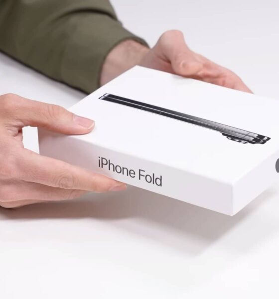 fake iPhone Fold unboxing video April Fools