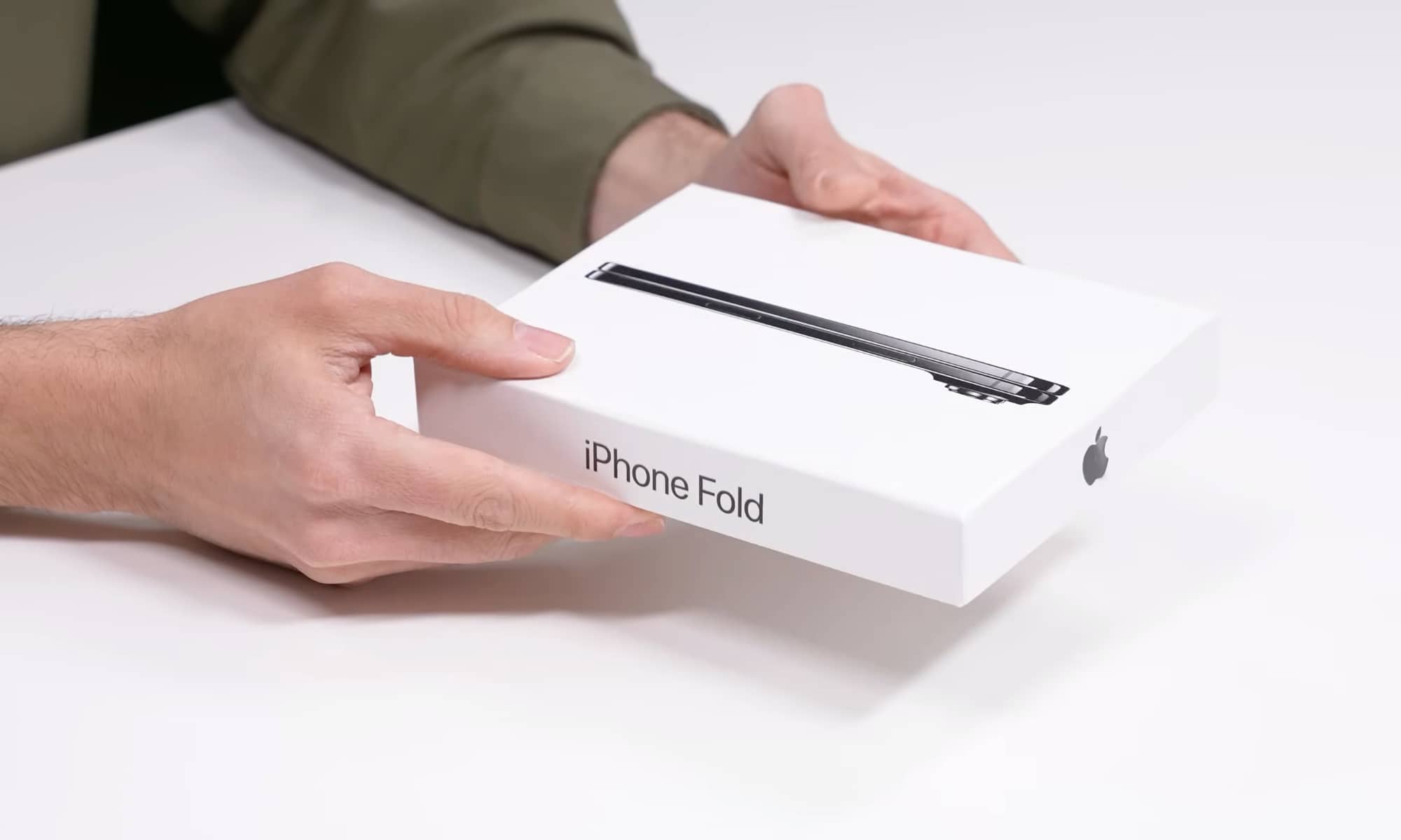 fake iPhone Fold unboxing video April Fools