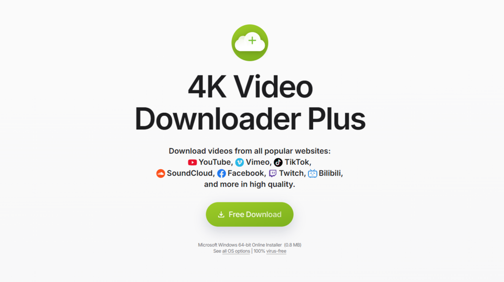 4K Video Downloader Plus website