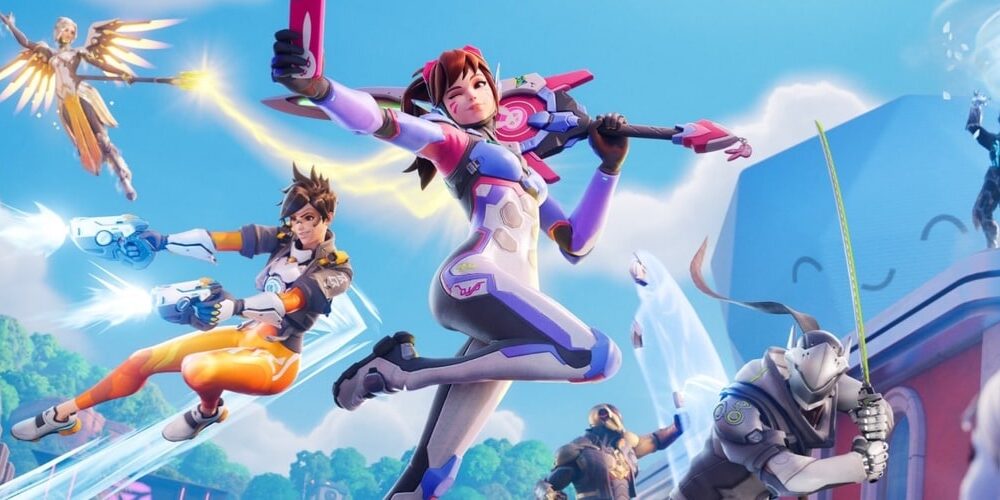 Fortnite x Overwatch header keyart