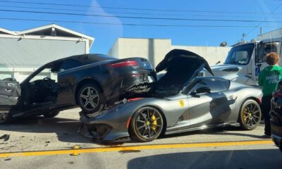 $2.5 million Ferrari 812 Competizione Aperta crashes in California