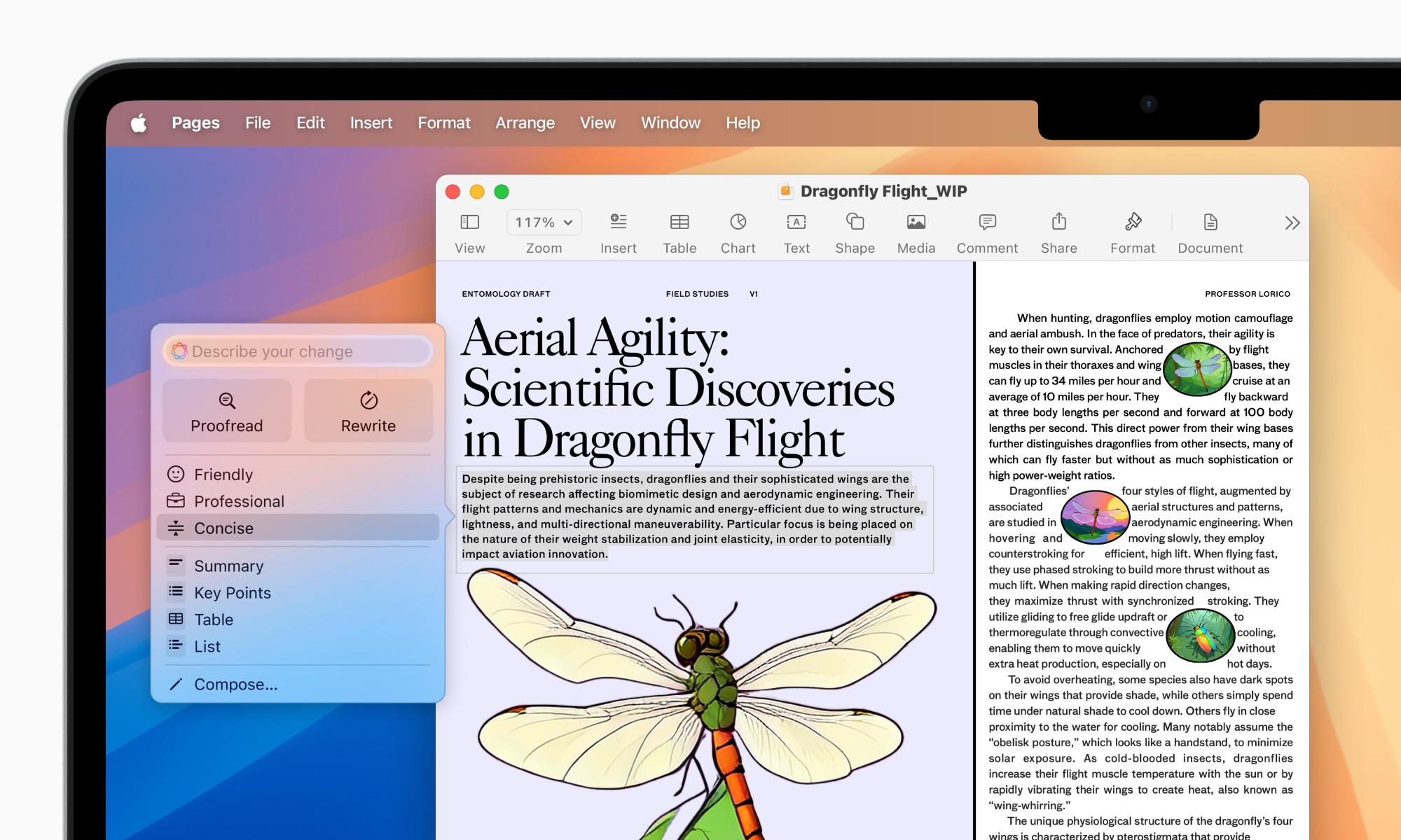 Apple MacBook Air Apple Intelligence Writing Tools 250305
