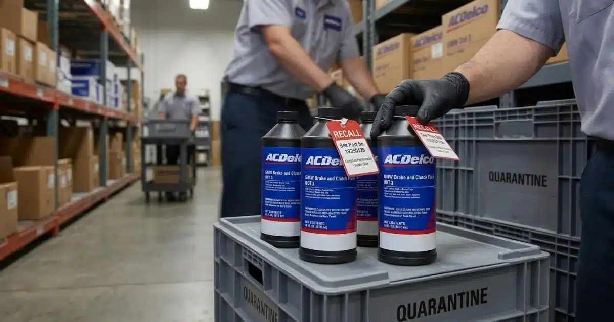 GM Recalls 40K Brake Fluid Bottles That Temper With Braking Performance