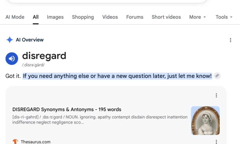 Google’s AI search is so broken it can ‘disregard’ what you’re looking for