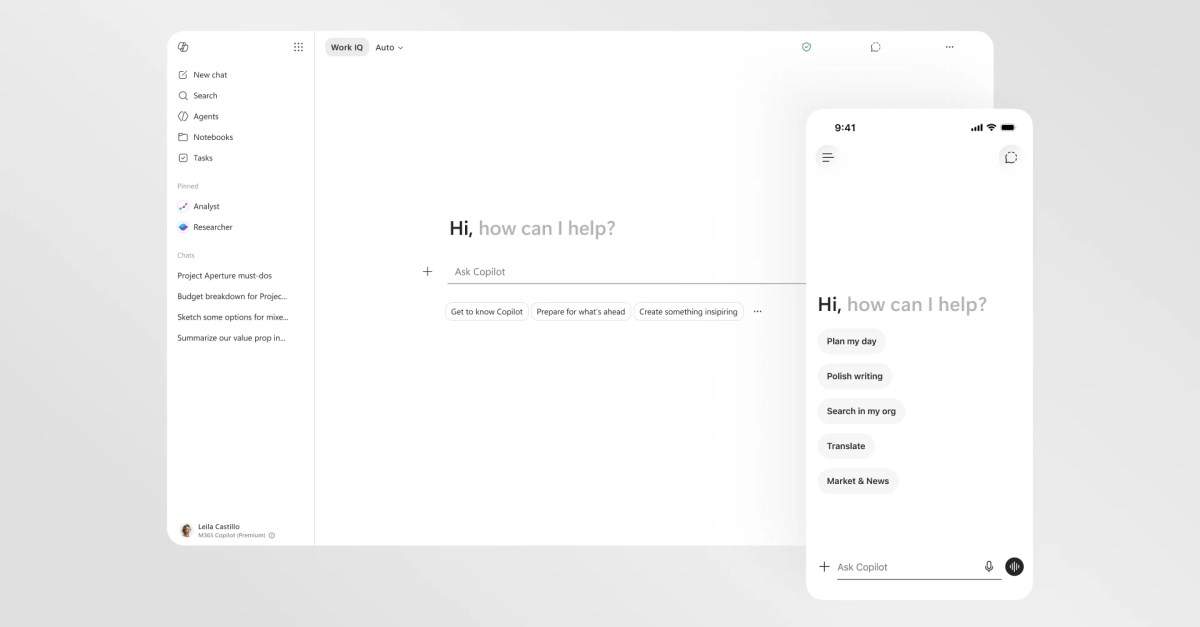 Microsoft 365 Copilot gets a speed boost and cleaner design