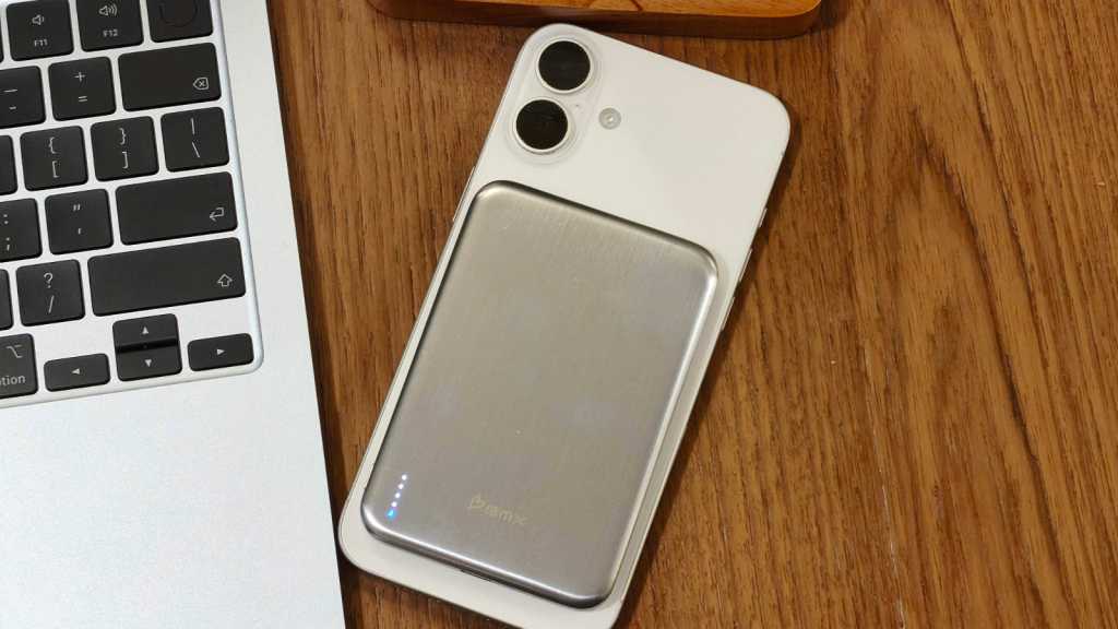 BMX power bank attached to iPhone