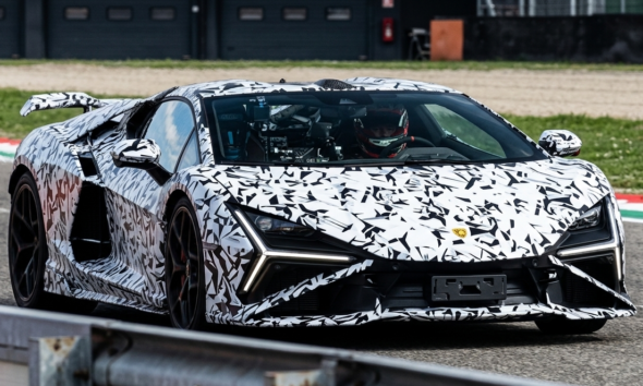 2027 Lamborghini Revuelto SV prototype's high-speed fly-by gives a sound check