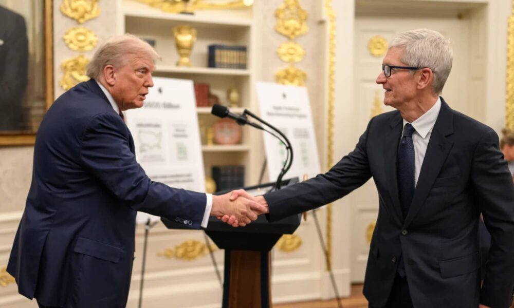 Donald Trump and Tim Cook White House August 2025