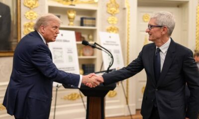 Donald Trump and Tim Cook White House August 2025