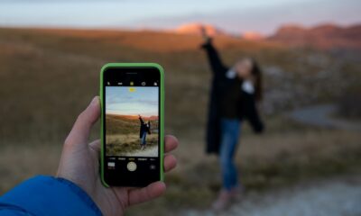 Taking a photo with mobile phone