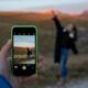Taking a photo with mobile phone