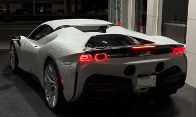 World's first Ferrari SF90 in a white diamond finish is impossible to ignore