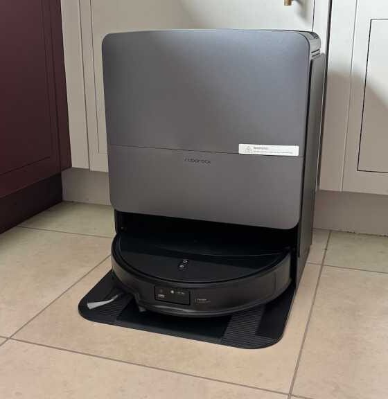 Roborock Saros 20 in its dock