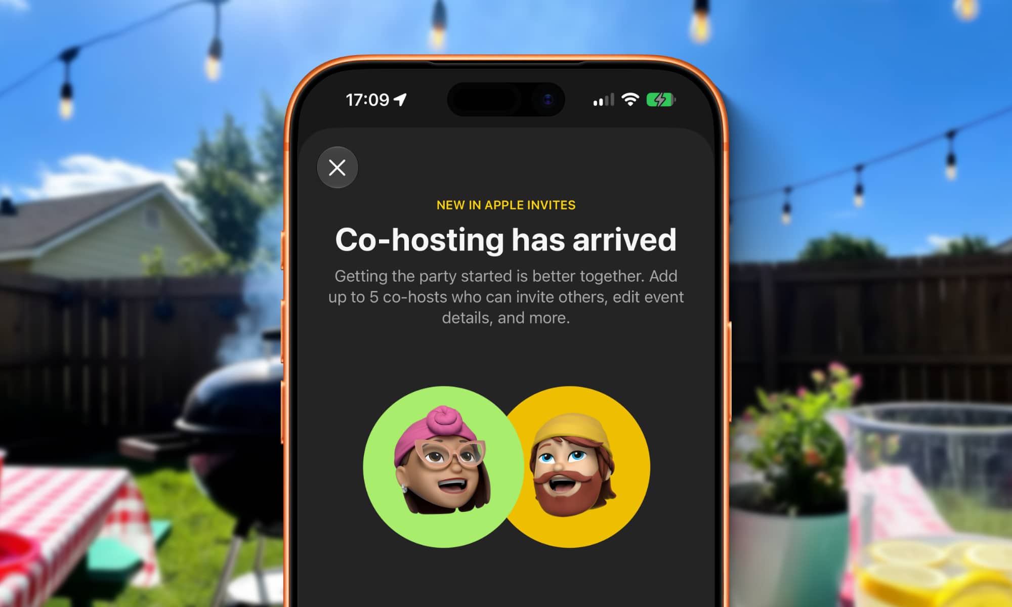 Apple Invites 1.9 party cohosting hero