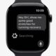Apple Watch showing Siri AI request in watchOS 27.