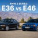 E36 BMW 3 SERIES VS E46 3 SERIES COMPARISON IMAGE