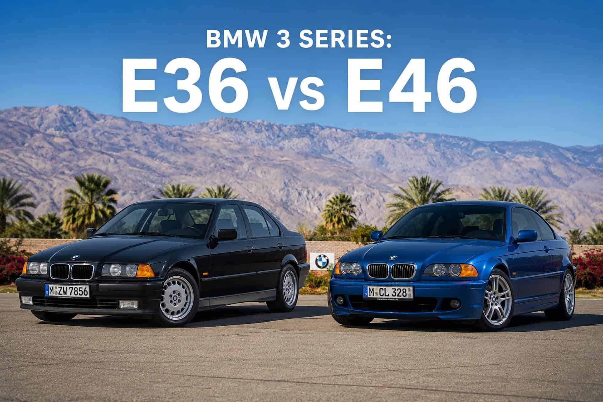E36 BMW 3 SERIES VS E46 3 SERIES COMPARISON IMAGE