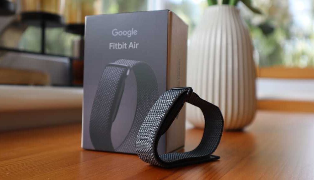 Fitbit Air next to box