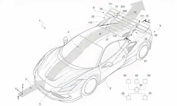 Ferrari's new clever rear wing can bend and twist when needed