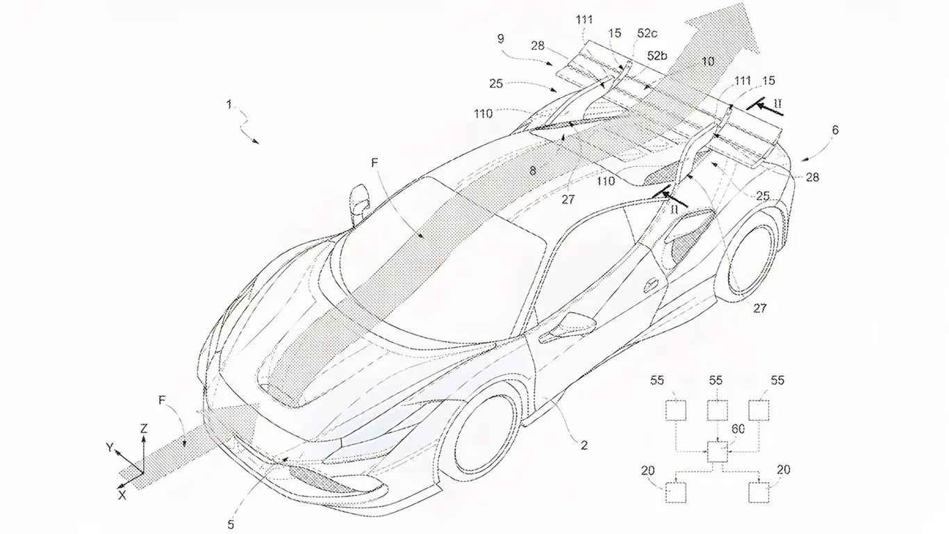Ferrari's new clever rear wing can bend and twist when needed