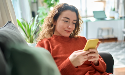 Someone using a smartphone