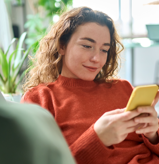 Someone using a smartphone