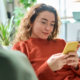 Someone using a smartphone
