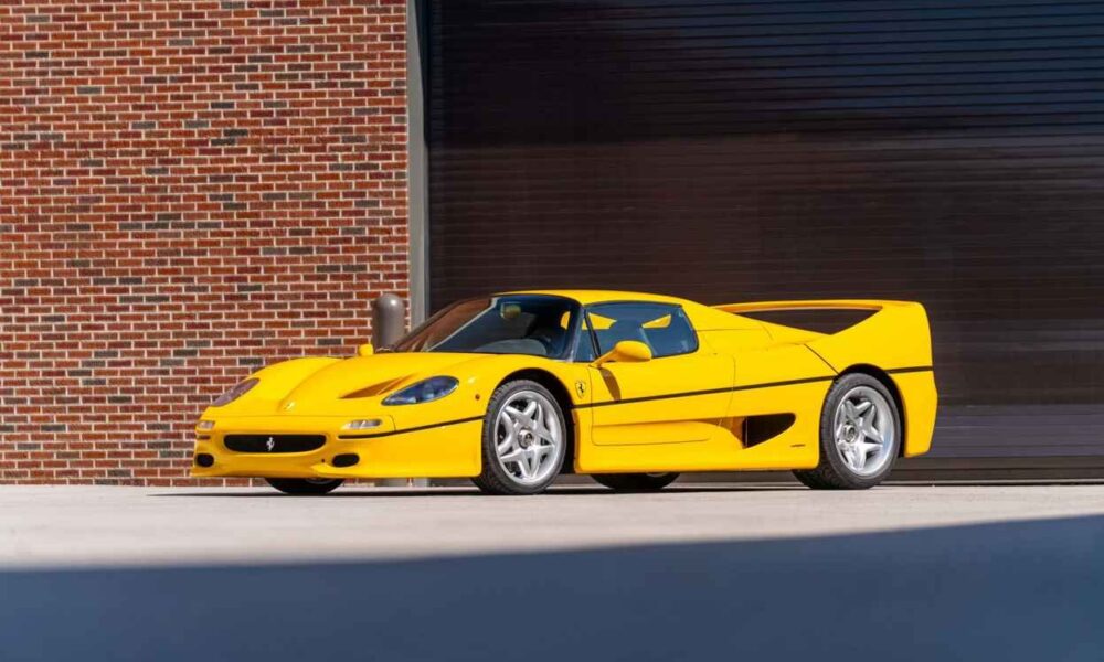 Stunning Ferrari F50 in rare Giallo Modena colour heads for auction in US