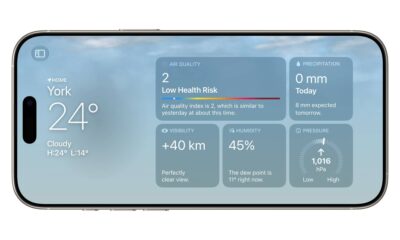 iOS 27 beta 2 Apple Weather landscape view