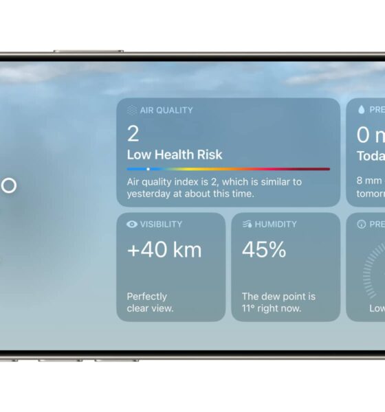 iOS 27 beta 2 Apple Weather landscape view