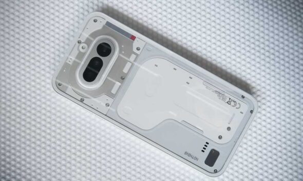 Nothing Phone 4a REVIEW back angled squared