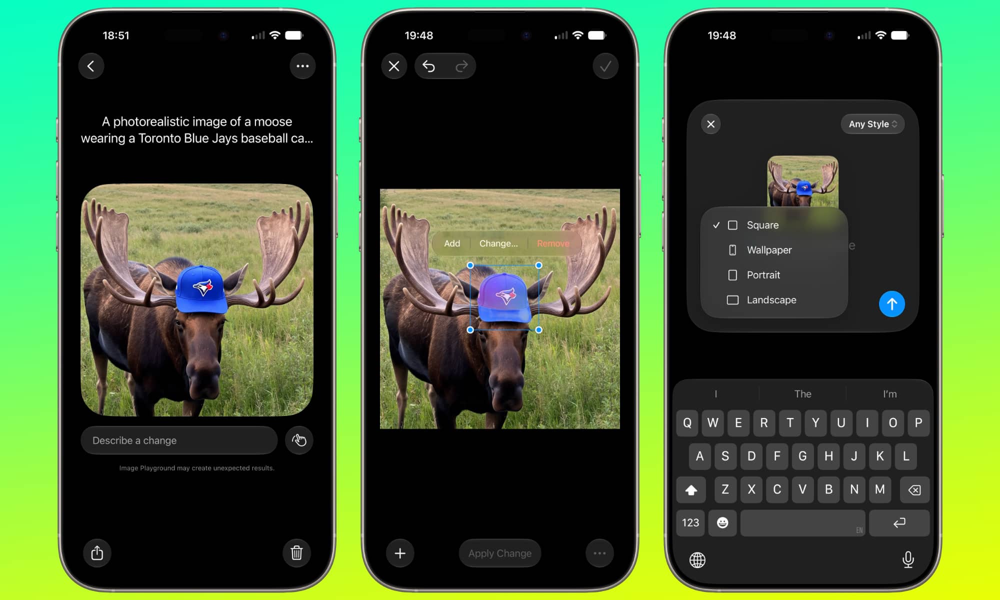 iOS 27 beta 1 Image Playground moose