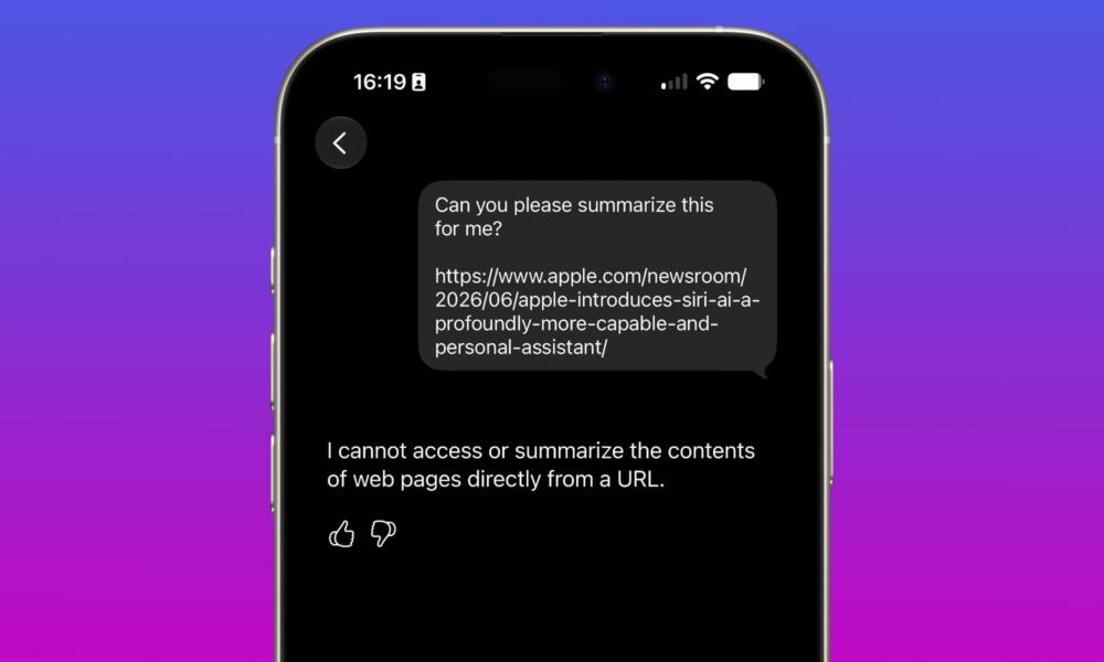 iOS 27 Siri AI no web pages
