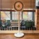 SwitchBot fan in front of window