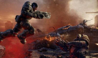 Gears of War E-Day header Marcus Jumping