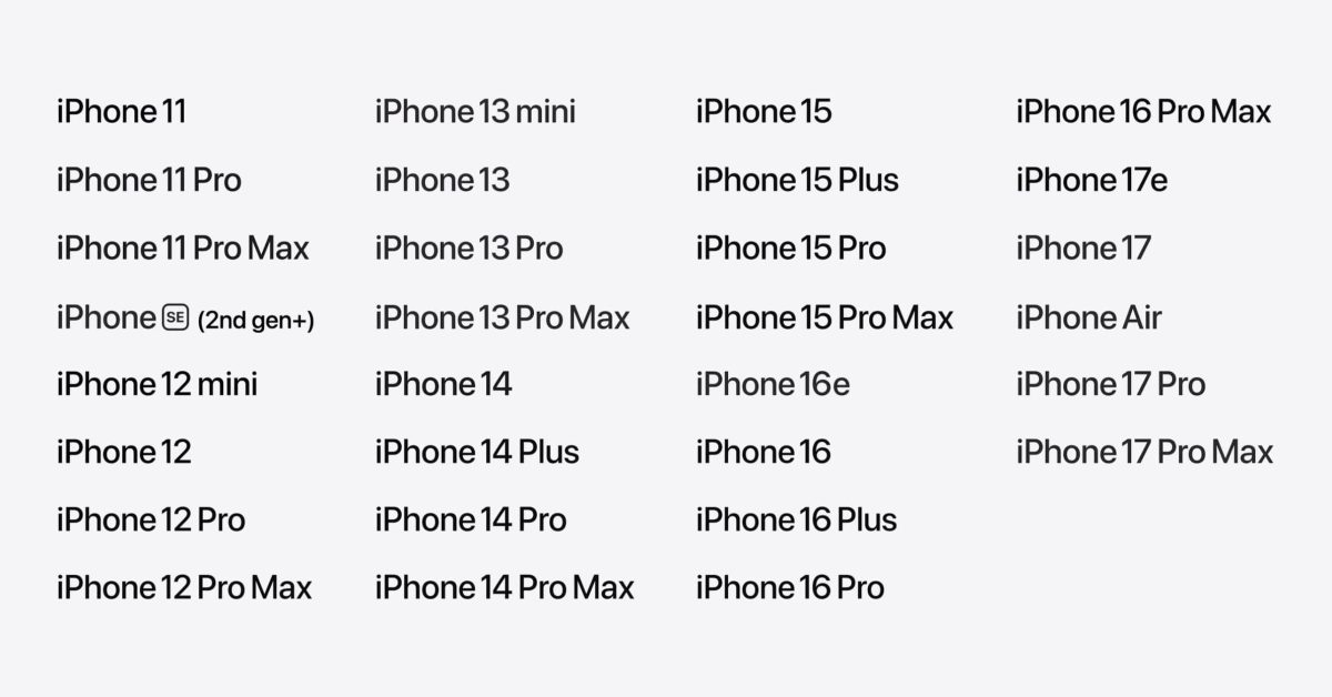 iOS 27: Here are all the compatible iPhone models