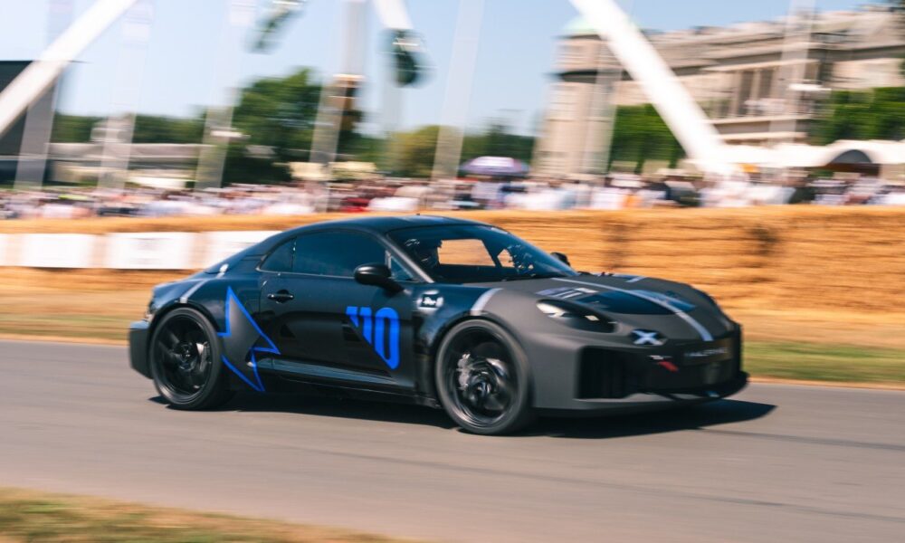 Alpine A110 Future makes dynamic debut at Goodwood