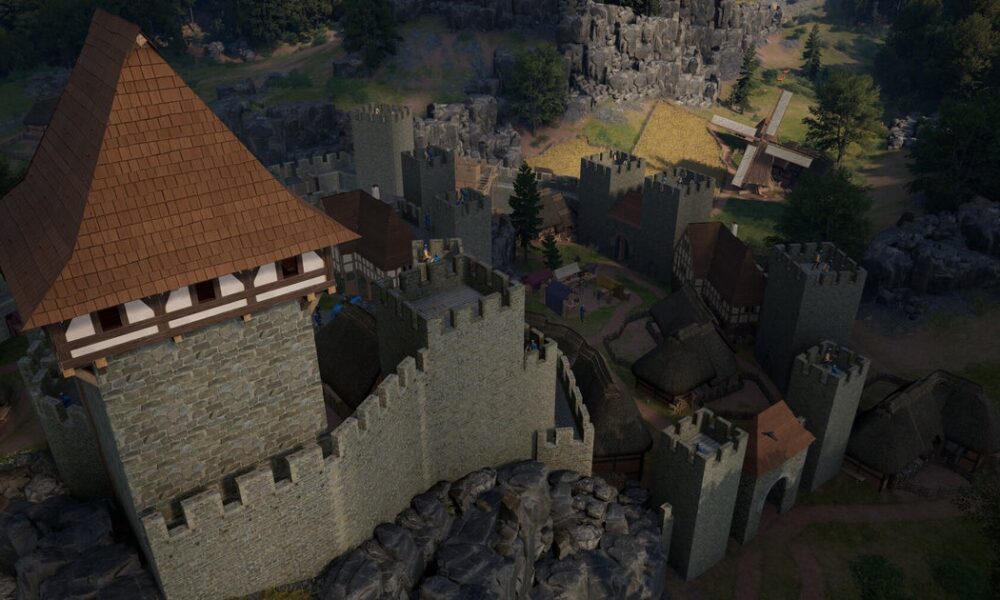 Build a medieval castle piece by piece and then defend it from enemy knights in the city builder and RTS Bergfried