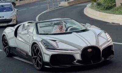 Bugatti Mistral Blanc Eternel with real porcelain spotted in Monaco