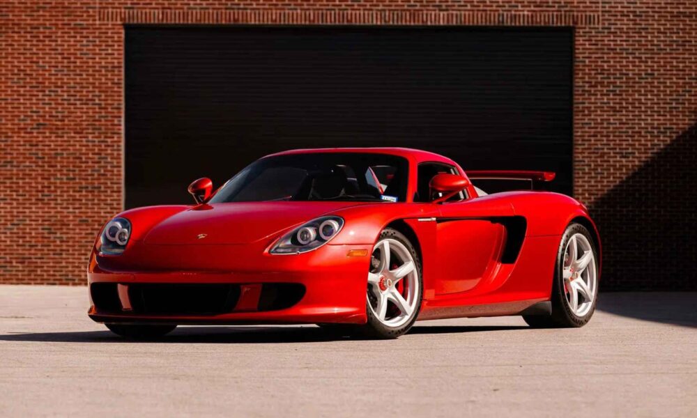 Manual Porsche Carrera GT in Ferrari Rosso Fuoco heads to auction in US