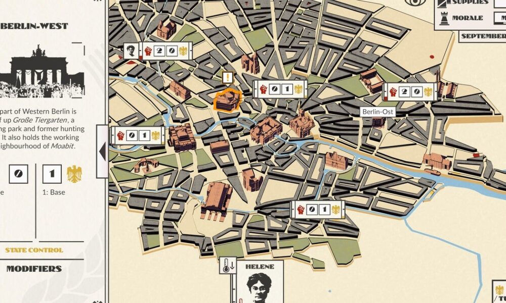 Overthrow the Kaiser in Red Echoes: Berlin, a Weimar-era turn-based strategy game in the style of Suzerain