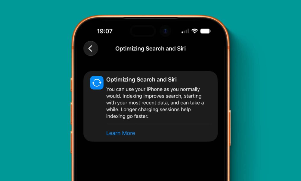 iOS 27 DB4 Optimizing Siri indexing.a943c8e7b5504838a73ca7416869e0c0.jpg