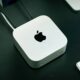 Mac mini M4 black desk keyboard