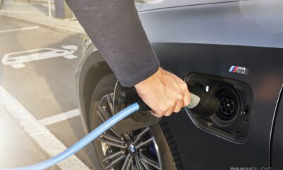 BMW 330e plug-in hybrid showing the charging port