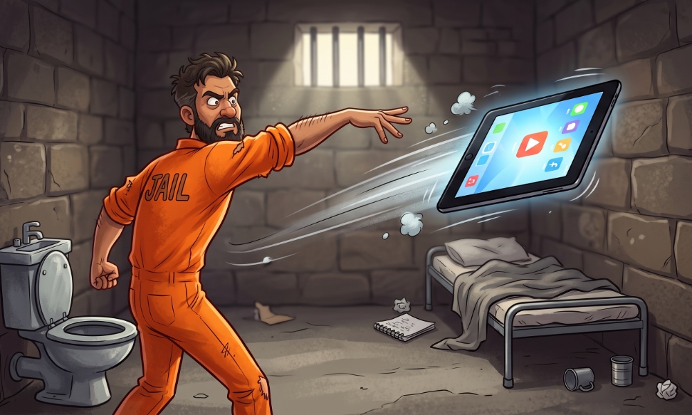 Prisoner Throws iPhone