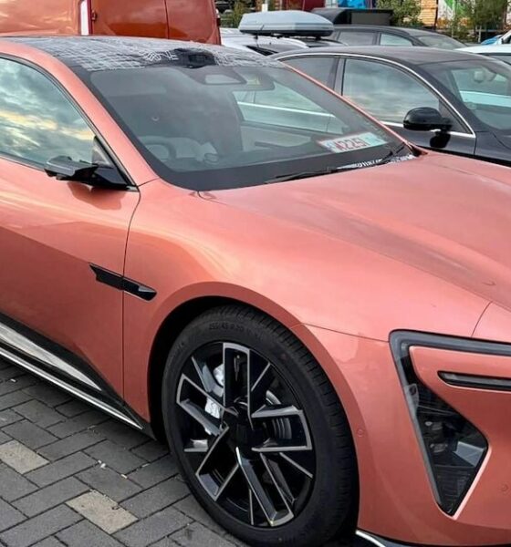 Fast electric wagon caught in right-hand drive