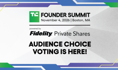 A graphic advertising Audience Choice for Founder Summit 2026