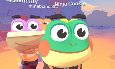 Tongue your friends in Big Hops Together, the froggy platformer's new eight player co-op update, which was inspired by Mario mods