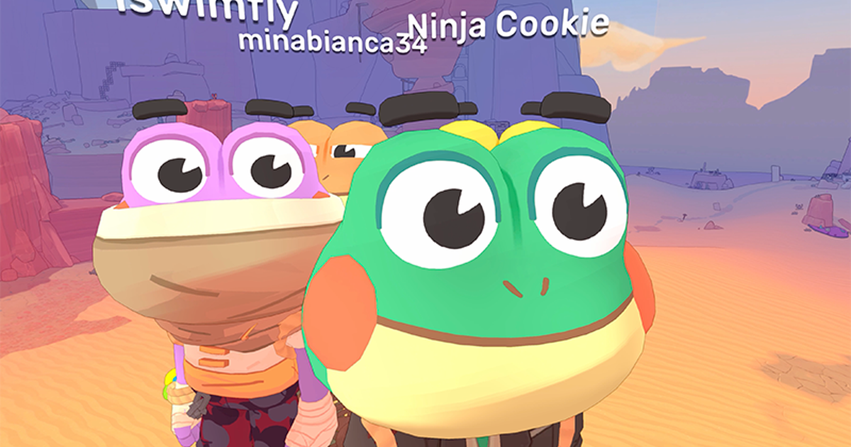 Tongue your friends in Big Hops Together, the froggy platformer's new eight player co-op update, which was inspired by Mario mods